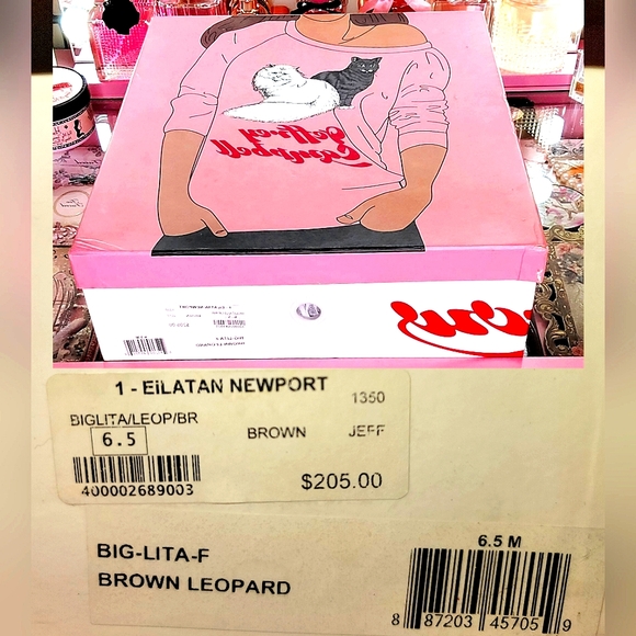 JEFFREE CHAMBELL BIG LITA F  LEOPARD PLATFORMS LEFT SHOE HAS 'RUST IN LACE HOLES - Picture 8 of 8